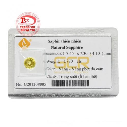 Saphir vàng ép vỉ sung túc