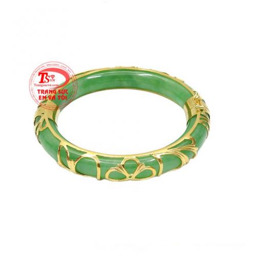 Vòng jadeite bọc vàng bình an chất lượng cao, sang trọng và chất lượng