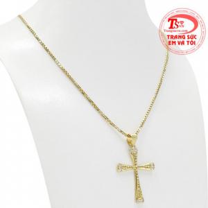 Bộ mặt dây thánh giá vàng màu sẽ là món quà đặc biệt dành tặng người thân của bạn