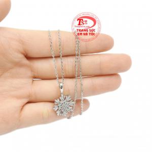 Bộ mặt dây vàng trắng hoa tuyết giao hàng nhanh trên toàn quốc.