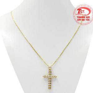 Bộ thánh giá vàng cầu nguyện là sự kết hợp hoàn hảo giữa thánh giá vàng chế tác độc đáo và dây chuyền vàng Italy.