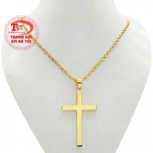 Bộ thánh giá vàng đức tin được chế tác đơn giản nhưng không kém phần sang trọng