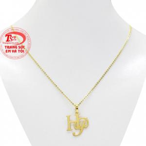 Bộ trang sức chữ HP đẹp với kiểu dáng thiết kế đơn giản, tinh tế.