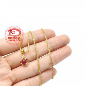 Bộ trang sức ruby nhỏ xinh được bảo hành uy tín, giao hàng toàn quốc