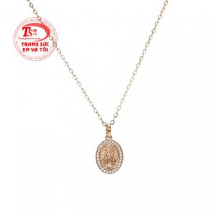 Bộ trang sức vàng hồng Đức mẹ đẹp nhận đặt chế tác theo yêu cầu. 