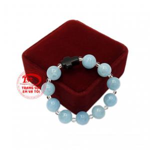 Chuỗi mân côi aquamarine 14 ly phù hợp với mệnh Thủy và Mộc.