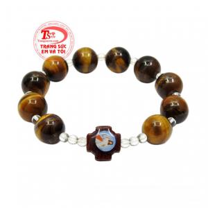 Chuỗi mân côi mắt hổ 14 ly mang đến may mắn, hợp thời trang cho người đeo.