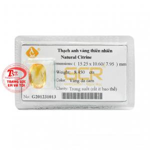 Đá thạch anh vàng thịnh vượng có giấy kiểm định đá quý từ trung tâm kiểm định uy tín. 