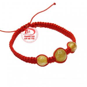 Dây tết thạch anh tóc vàng đẹp là món quà phong thủy để dành tặng người thân, bạn bè.