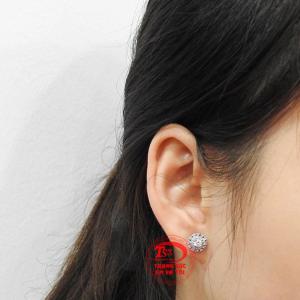 Hoa tai kim cương rạng rỡ có giấy kiểm định đá quý, bảo hành uy tín, giao hàng toàn quốc.