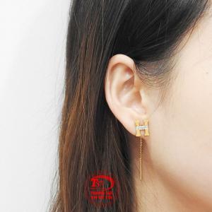  Hoa tai nữ vàng chữ H nhận đặt chế tác theo yêu cầu.