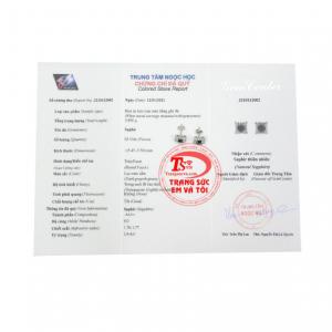 Hoa tai sapphire ấn tượng có giấy kiểm định đá quý uy tín.