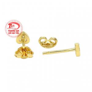 Hoa tai trái tim bé nhỏ nhận đặt chế tác theo yêu cầu