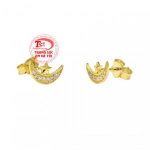 Hoa tai vàng ánh trăng vàng 10k chất lượng giao hàng nhanh trên toàn quốc.