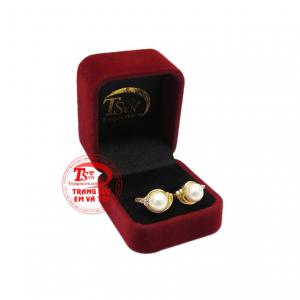 Hoa tai vàng ngọc trai quý phái có giấy kiểm định uy tín.