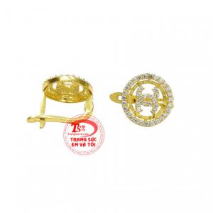 Hoa tai vàng tây xu hướng bảo hành chu đáo