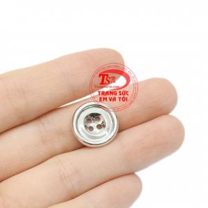 Khuy bạc xi vàng trắng đẹp bảo hành chu đáo, thanh toán an toàn