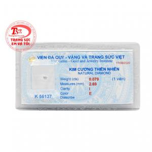 Kim cương thiên nhiên 2.69 ly sang trọng và tinh tế.