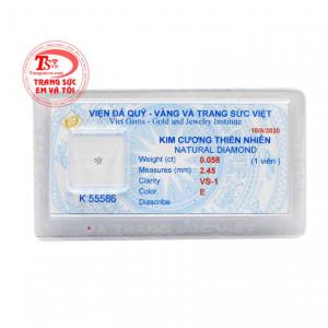 Kim cương thiên nhiên tinh tế với kích thước nhỏ phù hợp để làm trang sức. 