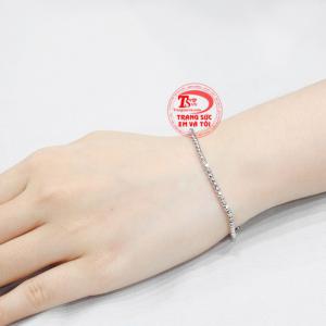 Lắc bi vàng trắng thời trang sự lựa chọn dành cho bạn, nhận đặt chế tác theo yêu cầu.