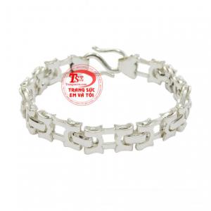 Lắc tay nam bạc xu hướng kiểu dáng nam tính