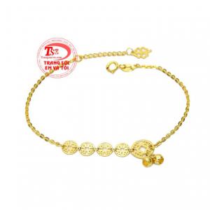 Lắc tay nữ kim tiền tài lộc vàng 10k là phụ kiện tô điểm thêm cho phong cách của các cô nàng hiện đại.