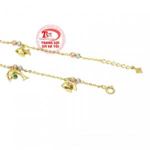 Lắc tay vàng nữ dễ thương bảo hành uy tín