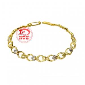 Lắc tay vàng tây thanh lịch mang đến nét nữ tính và duyên dáng cho người đeo.