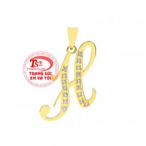 Mặt dây chữ H phong cách được chế tác với công nghệ 3D hiện đại mang tới sản phẩm hoàn mỹ.