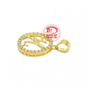 Sản phẩm chế tác từ vàng tây 10k và đá cz giúp cho sản phẩm thêm nổi bật hơn.