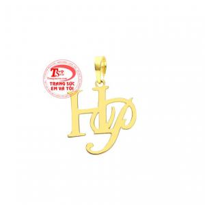Mặt dây chữ HP đẹp với thiết kế đơn giản, trang nhã.