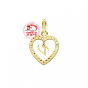 Mặt dây chữ V tinh tế có thể chế tác theo yêu cầu.