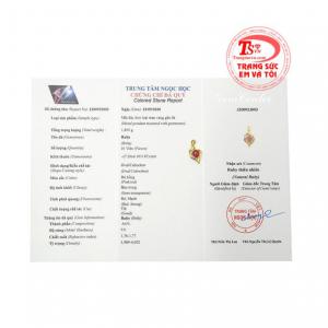 Mặt dây ruby tinh tế nhận đặt chế tác theo yêu cầu.