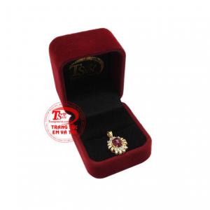 Mặt dây ruby tỏa sáng có giấy kiểm định đá quý, nhận đặt chế tác theo yêu cầu.