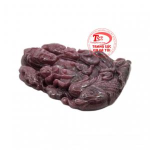 Sản phẩm chạm khắc với hình phật bà cưỡi cá chép độc đáo, hợp phong thủy