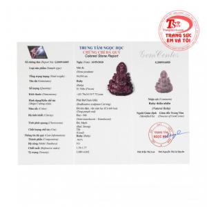 Mặt phật bà ruby ngồi đài sen