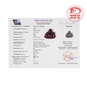 Mặt phật Di Lặc ruby an lành