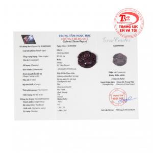 Mặt phật Di Lặc ruby hạnh phúc