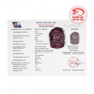 Mặt phật Di Lặc ruby hoan hỉ đẹp