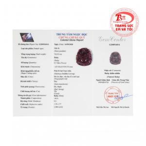 Mặt phật Di Lặc ruby trường thọ