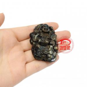 Mặt phật Di Lặc saphir hạnh phúc nhận đặt chế tác theo yêu cầu.