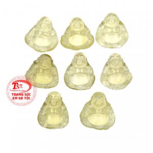 Mặt phật Di Lặc thạch anh vàng có thể bọc bạc hoặc bọc vàng làm mặt dây.