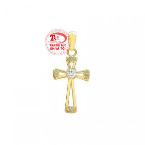 Mặt thập tự giá vàng đẹp được chế tác từ vàng tây 10k.