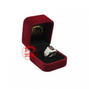 Nhẫn bạc nam granat quyền lực bền đẹp.