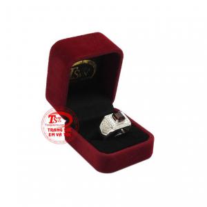 Nhẫn bạc nam granat thời trang