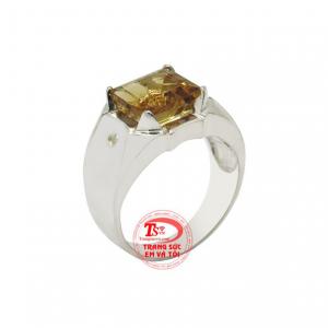 Nhẫn bạc thạch anh vàng mệnh kim mang đến tài lộc, may mắn và thịnh vượng cho người dùng.