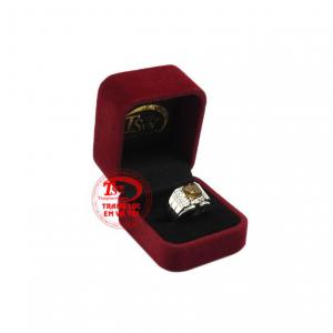 Nhẫn bạc thạch anh vàng thời thượng