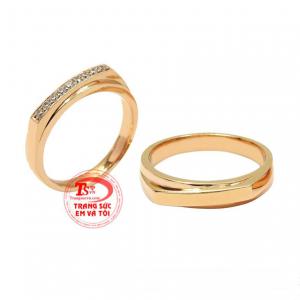 Nhẫn cưới vàng hồng yêu thương gắn kết yêu thương