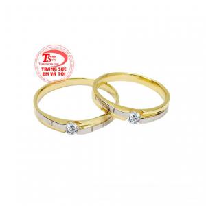 Nhẫn cưới vàng tây chung thủy là một sản phẩm mới của trang sức Em và Tôi được nhập khẩu từ Hàn Quốc. 