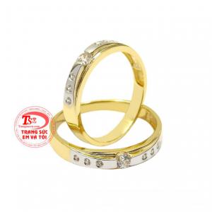 Nhẫn cưới vàng tây thời thượng khắc chữ miễn phí ghi dấu kỉ niệm, sự lựa chọn hoàn hảo dành cho bạn.